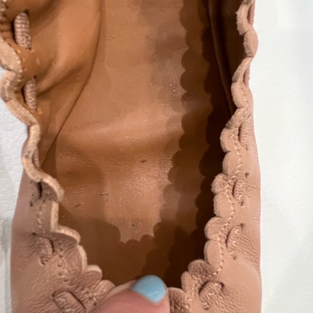 SEE BY CHLOE JANE SCALLOPED BALLET FLAT NUDE Size 40 - Picture 5 of 13